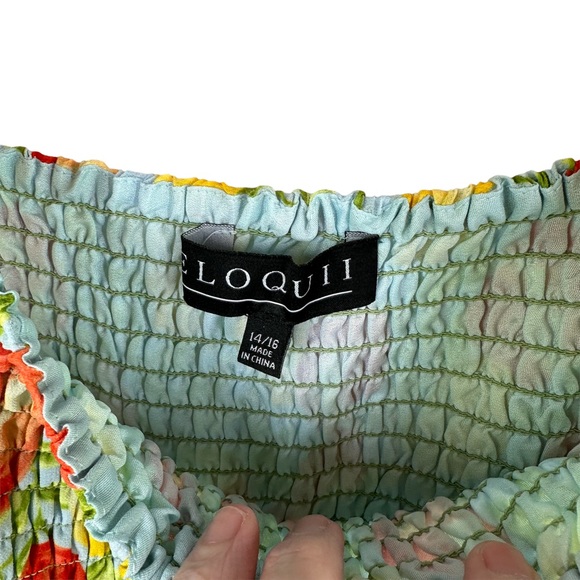 Eloquii Smocked Bodice Maxi Dress Peaches NWT 14/16 - Picture 5 of 9